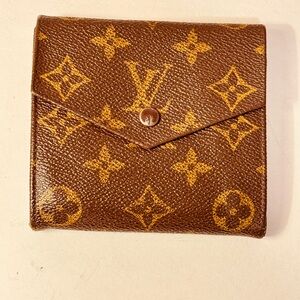 Louis Vuitton Elise Brown Monogram bifold Wallet
